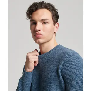 Pull ras du cou en maille texturée Superdry image-2