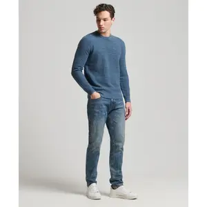 Pull ras du cou en maille texturée Superdry image-1