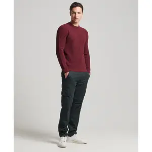 Pull ras du cou en maille texturée Superdry image-1