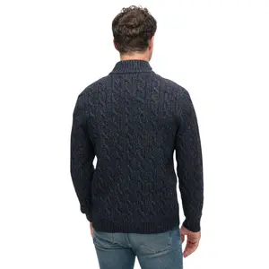 Pull col boutonné torsadé Superdry image-3