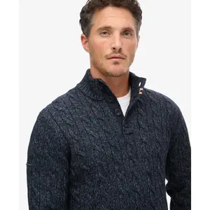 Pull col boutonné torsadé Superdry image-4