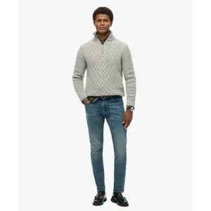 Pull col zippé torsadé Superdry Jacob image-1