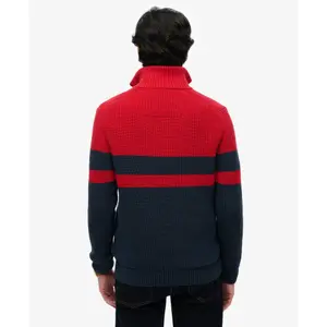 Striped jumper with a zip collar Superdry Classic image-3