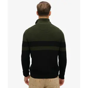 Sweater riscado com gola zipada Superdry Classic image-3