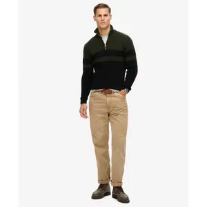 Sweater riscado com gola zipada Superdry Classic image-2