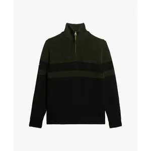 Sweater riscado com gola zipada Superdry Classic image-0