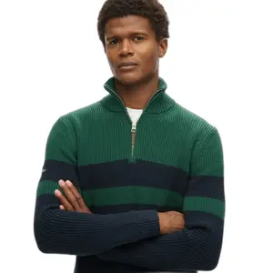 Striped jumper with a zip collar Superdry Classic image-4
