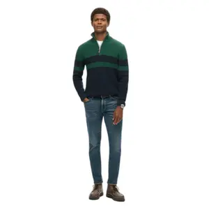 Striped jumper with a zip collar Superdry Classic image-1