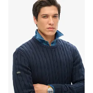 Classic twisted knit cotton jumper Superdry image-4
