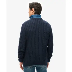 Classic twisted knit cotton jumper Superdry image-3