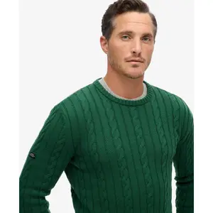 Classic twisted knit cotton jumper Superdry image-4
