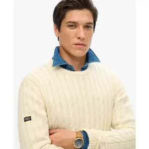 Classic twisted knit cotton jumper Superdry image-4