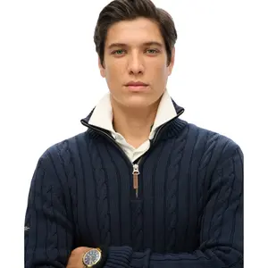 Maglione con cerniera in cotone ritorto Superdry Classic image-4
