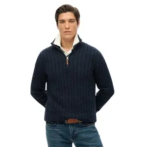 Maglione con cerniera in cotone ritorto Superdry Classic image-1