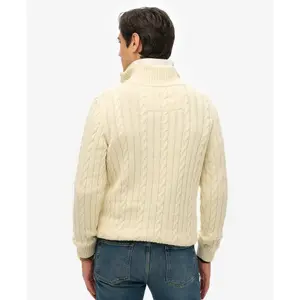 Maglione con cerniera in cotone ritorto Superdry Classic image-3