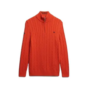 Sudadera con media cremallera de punto trenzado Superdry Organic image-1