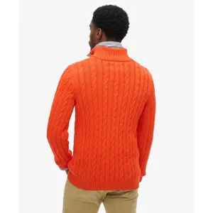 Sudadera con media cremallera de punto trenzado Superdry Organic image-2