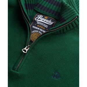 Wciągana bawełniana bluzka z kołnierzykiem typu camionneur Superdry image-1