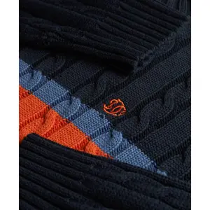 Striped jumper in twisted cotton knit Superdry image-1