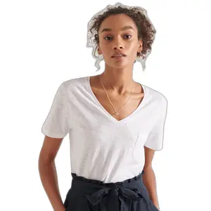 T-shirt met borstzakje voor dames Superdry image-0