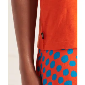 Dames t-shirt met v-hals en borstzakje Superdry image-5