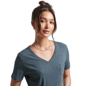 Dames-T-shirt met v-hals Superdry image-1