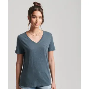 Dames-T-shirt met v-hals Superdry image-0