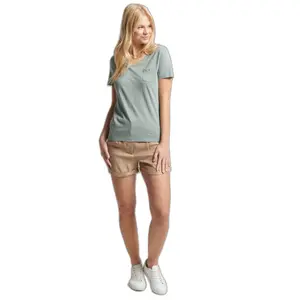 Organic cotton girl's v-neck and chest pocket t-shirt Superdry Studios image-1