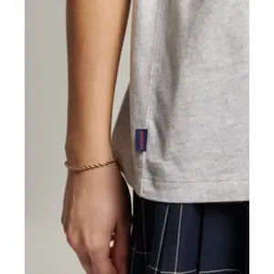 Contrasting t-shirt organic cotton girl Superdry Vintage Logo image-3