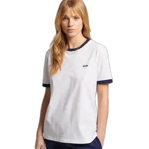 Contrasting t-shirt organic cotton girl Superdry Vintage Logo image-1