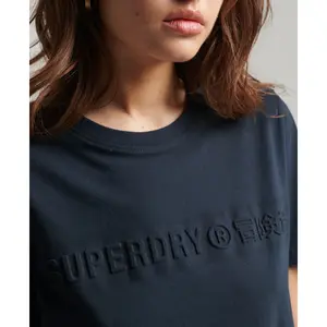 Girl's mottled T-shirt Superdry Vintage Logo Corporate image-3