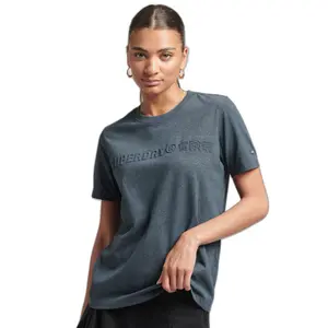 Girl's mottled T-shirt Superdry Vintage Logo Corporate image-1