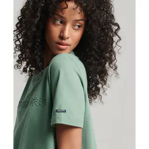 Girl's mottled T-shirt Superdry Vintage Logo Corporate image-2