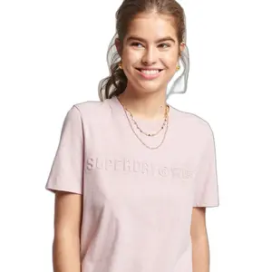 Girl's mottled T-shirt Superdry Vintage Logo Corporate image-0