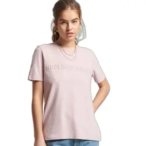 Girl's mottled T-shirt Superdry Vintage Logo Corporate image-1