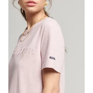 Girl's mottled T-shirt Superdry Vintage Logo Corporate image-2