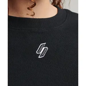 Enganliegendes kurzes T-Shirt aus Bio-Baumwolle, Frau Superdry Essential image-3