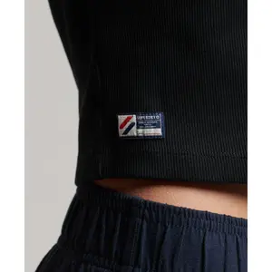 Enganliegendes kurzes T-Shirt aus Bio-Baumwolle, Frau Superdry Essential image-4