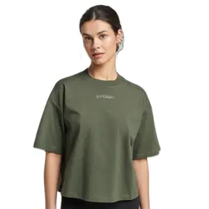 w1010813a-gul-oversize-t-shirt-frau-superdry-code-tech-dunkel-moosgrun