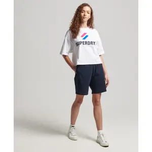 Gerades T-Shirt Frau Superdry Code Stacked image-1