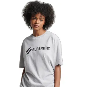 Loose fitting t-shirt with applied logo for girls Superdry image-1