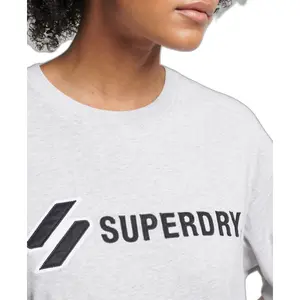 Loose fitting t-shirt with applied logo for girls Superdry image-2