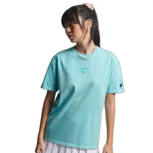 Loose-fitting girl's T-shirt Superdry Code Logo Garment Dye image-0
