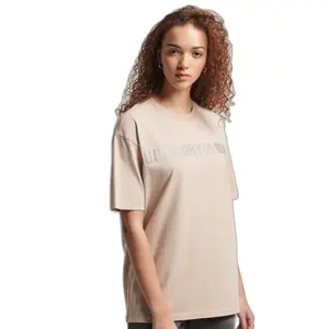 Loose-fitting girl's T-shirt Superdry Core Logo Linear image-1