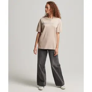 Loose-fitting girl's T-shirt Superdry Core Logo Linear image-2