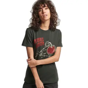 Girl's rhinestone T-shirt Superdry Vintage Crossing Lines image-1