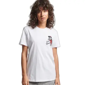 Girl's rhinestone T-shirt Superdry Vintage Crossing Lines image-1