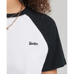 T-shirt van biologisch katoen voor vrouwen Superdry Vintage baseball image-3