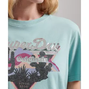 T-Shirt mit Logo für Frauen Superdry Vintage Narrative image-4