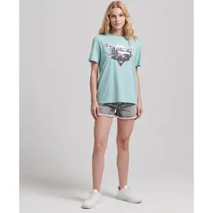 T-Shirt mit Logo für Frauen Superdry Vintage Narrative image-1